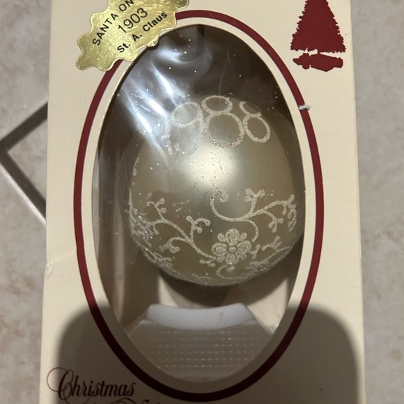 Mint Christmas Krebs Masters on Silk Glass Collector Ornament 1988 - Picture 4 of 4